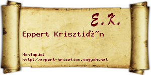Eppert Krisztián névjegykártya